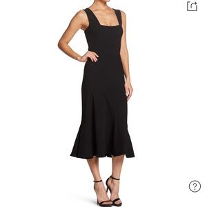 Dress The Population | Monica Tea Length Trumpet Dress In Black